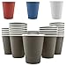 200 Pack - 12 Oz [8 oz] [4 Colors] Disposable Hot Paper Coffee Cups - Mocha Brown (Cups Only)