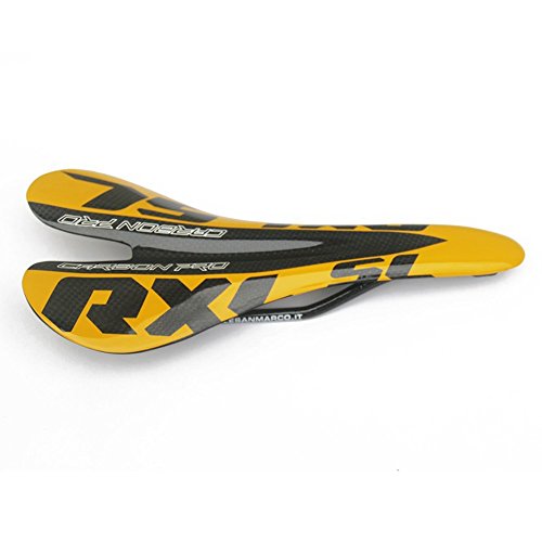 yellow road bike saddle