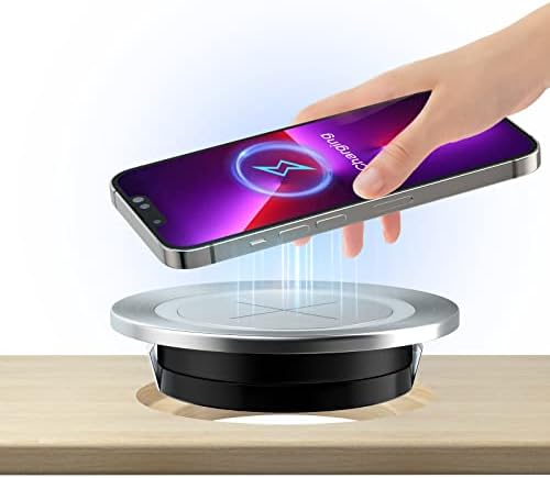 JE Make IT Simple Desk Wireless Charger, Desktop Grommet Power