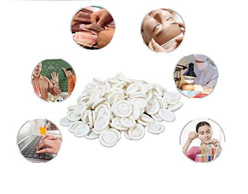 300PCS Multi-Used Disposable Rubber Finger Cots Dust-free Soft Finger Gloves Protector Cover Beauty Tools Accessories for Industry Work Beauty Nail Art Tattoo (White)