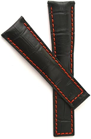 20mm Alligator-Style Band Strap RED Stitching replacement TAG Heuer
