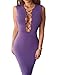 Allegrace Womens Sexy Sleeveless Bodycon Stretch Party Evening Bandage Dresses