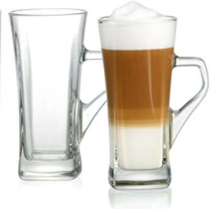 latte glasses with metal handles