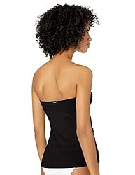 Anne Cole womens Solid Twist Front Shirred Bandeau