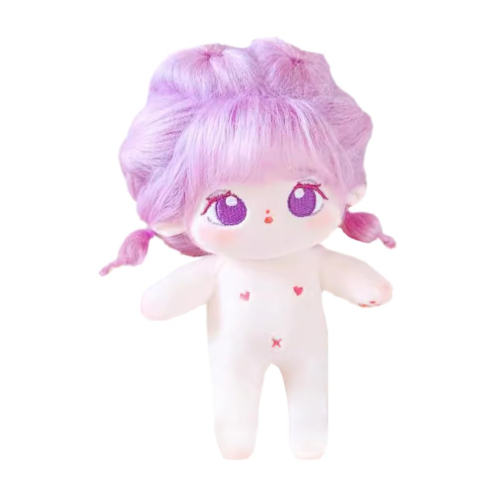 niannyyhouse 20cm Plush Doll Purple Girl Humanoid Stuffed Body no Attribute 8in Normal Body Wearable Clothing Dress Up Gifts (13-with Skeleton)