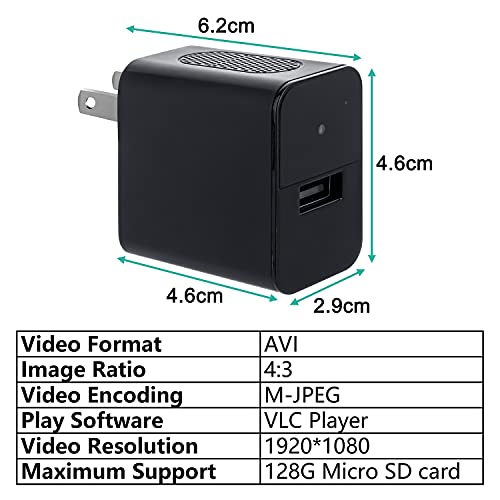 64GB Spy Camera Hidden Camera Charger , Spy Charger Mini Spy Camera 1080p USB Charger Camera spy cam Hidden Nanny Cam,Hidden Spy Cam Hidden Cam Mini,Hidden Cameras with Motion Detection