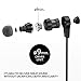 Sentey LS-4215 Oryon Plus Black Earbuds with Improved Sound Quality Metal Audiophile in-Ear Headphones Earphones Headset for Music Running Travel Carrying Case Included Inline Microphone Control