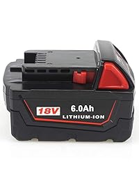 TenMore M18 6.0ah - Batería de repuesto para Milwaukee 18 V (48 11 1815 48 11 1828 48 11 1830 48 11 1890 6000 mAh)