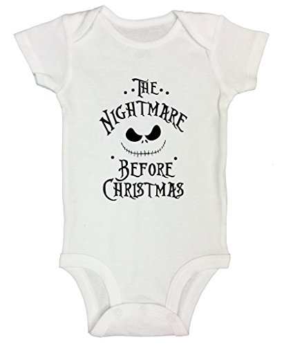 Funny Santa Disney Onesie â€œThe Nightmare Before Christmasâ€ Funny Threadz Kids Toddler T4 T-shirt, White