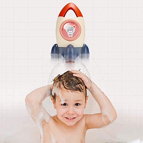 HANMUN Bath Toys Bathtub for Kids Rocket Shape Water Spray Toys Baby