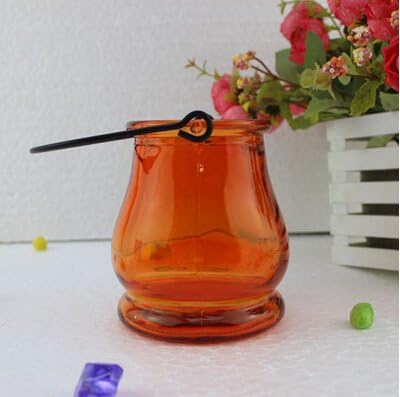 Vase Fillers Colorful glass vase creative furnishing plant bottle hydroponic flower glass vase bottle for home decoration Color Orange