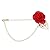 Winter's Secret Camellia Flower Corsage Simple Hollow Alloy Leaf Tassel Men's Suits Pin Brooch