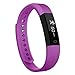 Fitness Tracker, MoreFit Slim Touch Screen Activity Health Tracker Wearable Pedometer Smart Wristband, Black/ Purple