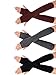 Bememo 3 Pairs Winter Long Fingerless Gloves Knit Elbow Length Gloves Thumb Hole Arm Warmers for Women Girls (Color Set 5, Long Type)