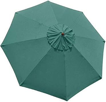 Amazon Com X Large 10 Ft 120 Inches Polyester 8 Rib Umbrella Replacement Canopy Green For Outdoor Patio Cover Furniture Beach Market Stall Uv Protect Sun Block Water Resist Garden Outdoor