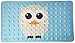 Kikkerland Bathmat, Owl, Natural Rubber High Grip Suction Cup, 27 by 15-inches
