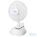 Simple Deluxe 2 Pack-6 Inch Clip on Desk Removable Pedestal and Electric Plug, Quiet Home Office, 2 Speed, White Personal Table Fan