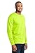 Port & Company Men's Long Sleeve 50/50 Cotton/Poly T Shirt L Safety Green
