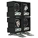 Wolf Designs Module 4.1 Single Watch Winder with Cover, Black