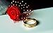 WDSHOW Rose Gold Plated Stainless Steel Heartbeat Design Rings
