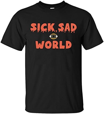 XMANA Men's Sick Sad World logo Short Sleeve Cotton T-Shirt black S