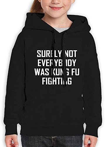 Opptyt Hoodies Surely Not Everybody Was Kung Fu Fighting Unisex Boys Girls 100% Cotton Hoodie Novelty Pullover Hoodies