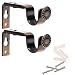 BCP Set of 2 Bronze Color Heavy Duty Curtain Rod Brackets for 3/4 or 5/8 Inch Rod primary