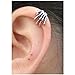 Jovivi 16G Punk Gothic Hypoallergenic Stainless Steel Skeleton Hand Skull Claw Ear Stud Earrings for Women