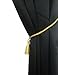Home Queen Decorative Tassel Rope Tie Backs for Window Curtain, Hand Knitting Buckle Cord Drapery Holdbacks, Set of 2, Yellow