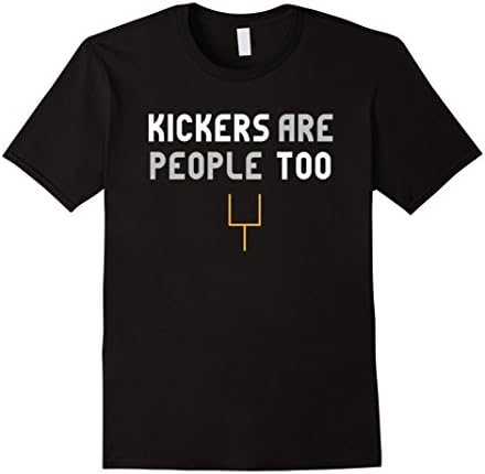 Men's Kickers Are People Too Football T-Shirt Medium Black