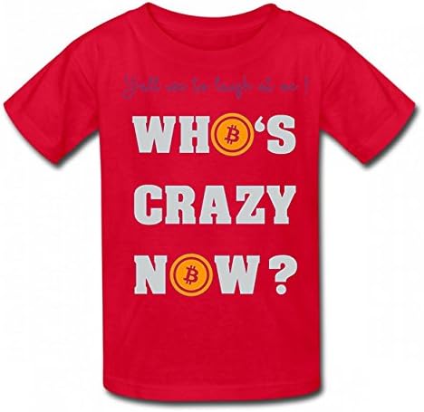 MZOUQD Bitcoin Funny Trendy Tshirt Cotton T-Shirts Original Kid Tee Red