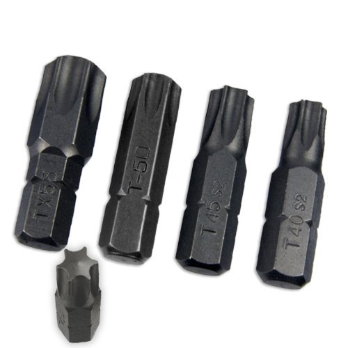4pc LargeSize Industrial TORX Star Driver Bits T40 T45 T50 T55 5/16
