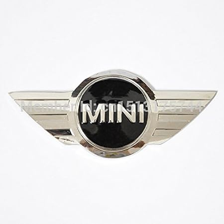 Amazon ミニクーパーバッジロゴミニエンブレムフロントボンネットフードブラックメタルステッカーリアトランクエンブレム翼 エンブレム 車 バイク