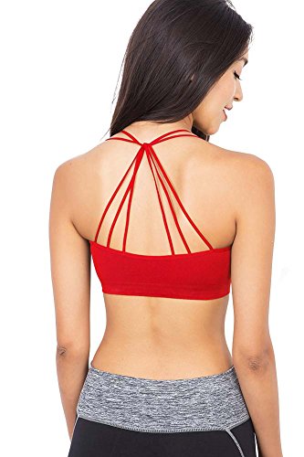 Pink Ice Women's Soft Breathable Sports Bra, Red, One Size - Thumbnail 3