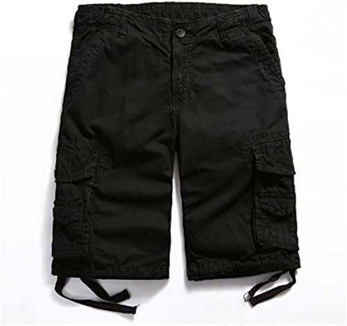 Lic0 Men's Casual Shorts Beach Pants Summer Multi-Pocket