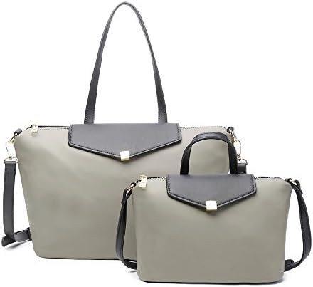 SYXLCYGJ PU Leather Backpack Handbags for Women Satchel Shoulder Bag (grey)