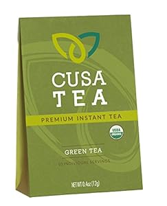 Organic Green Tea by Cusa Tea - Premium Organic Instant Tea - USDA Organic Certified Tea - 10-pack of Instant Tea - Zero Sugar, Preservatives or Flavorings