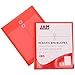 JAM PAPER Plastic Envelopes with Button & String Tie Closure - Letter Open End - 9 3/4 x 11 3/4 - Assorted Colors - 6/Pack
