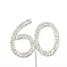 Sunshinesmile Bride Rhinestone Crystal Silver Number 60 Birthday 60th Anniversary Cake Topper Rhinestone Crystal Silver Number 60 Birthday 60th Anniversary Cake Topper