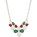 LUX ACCESSORIES Festive Holiday Red Green Christmas Xmas Statement Necklace