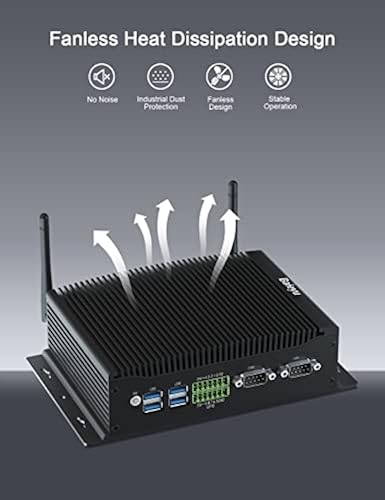 Baieyu Industrial Mini PC Windows 11 Pro, Fanless Desktop PC i3 10110U, 16GB RAM 256GB SSD, 2 Gigabit Ethernet, HD, DP, COM RS232/RS422/RS485, GPIO, 4 Baieyu Industrial Fanless Mini PC Equipped with Core i5-8260U 16GB RAM DDR4  256GB SSD, Mini PC Windows 11 Pro&frasl;Linux Mini Industrial PC 2 HD 4K Dual