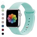 UPOLS Compatible with Apple Watch Band 38mm 42mm 40mm 44mm Sport Band, Silicone Sport