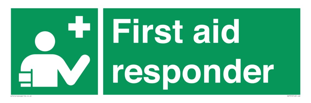 First aid responder Sign - 600x200mm - L62