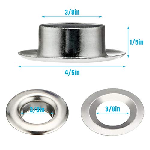 Pangda Grommet Tool Kit, Grommet Setting Tool and 100 Sets Grommets
