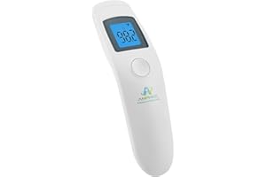 Amplim Non-Contact Forehead Thermometer for Kids and Adults - Touchless Digital Fever Thermometer with Temporal Head Function - No-Touch Baby Thermometer for Accurate Temperature Reading. FSA HSA