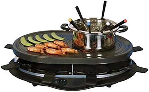 Party Grill Raclette with Fondue Pot