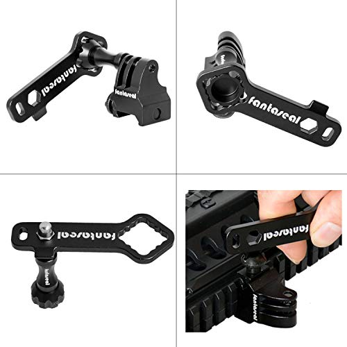 8in1 Aluminum Alloy 360° Roatary Action Camera Bike Motorcycle Handlebar Clamp Mount Kit Motion Sports Camcorder BMX Bicycle Seatpost Pole Holder Compatible with GoPro Sony Akaso-Blue - Thumbnail 6