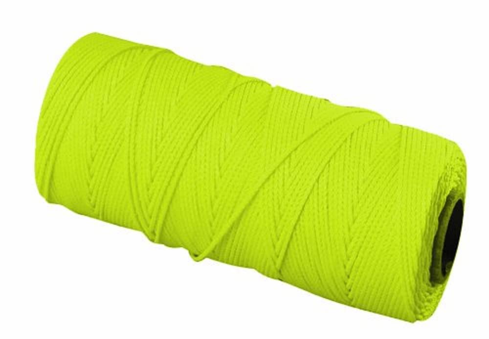 Bon 11-877 500ft Number-18EZC Bricklayers Braided Nylon Line - Neon Yellow