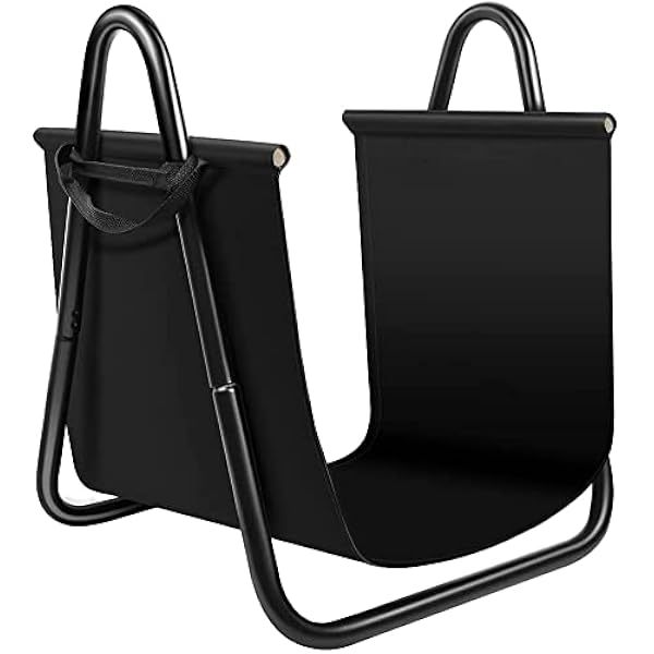 AMAGABELI GARDEN u0026 HOME Fireplace Log Holder with Canvas Firewood Rack  Indoor Tote Carrier Metal Wood Rack Black Firewood Holders Storage Heavy  Duty Logs Stacker Basket with Handles Kindling : Amazon.ca: Tools