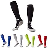 Kids Soccer Socks Youth Football Sock Boys/Girls Knee High Cotton Towel Bottom (2 sizes / 3-14 Years)